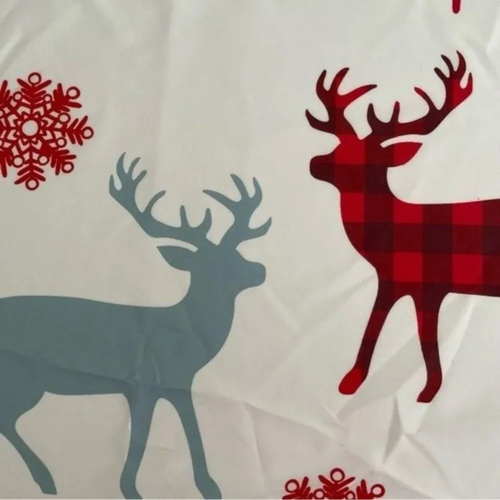 Christmas Reindeer Pillow Cover Holiday Cabin Winter Decor 16x16